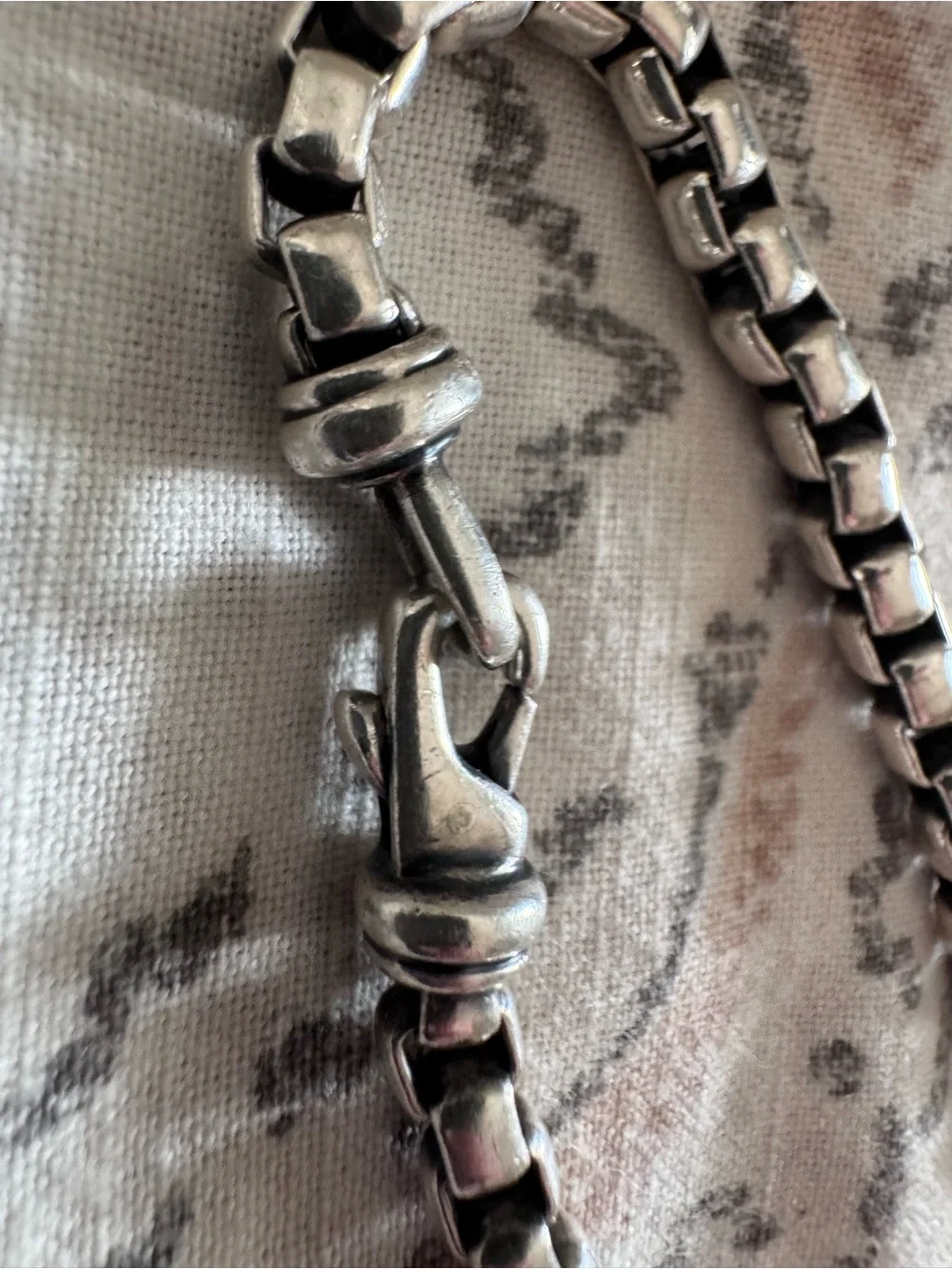 DAVID YURMAN Men's Box Chain Bracelet in Silver, 7mm